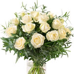Bouquet 18 roses blanches Interflora